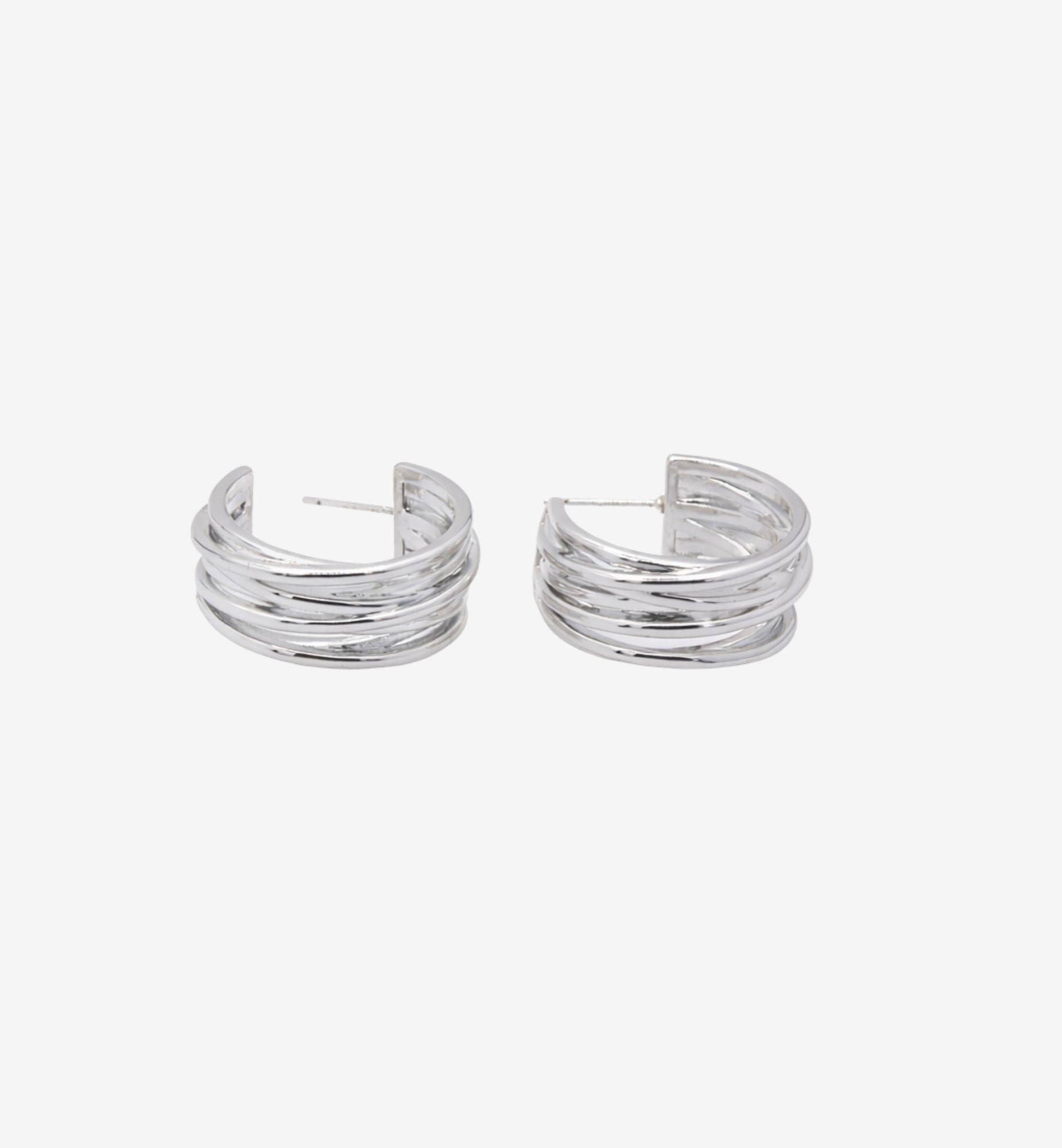 Nami Silver Twist Earrings