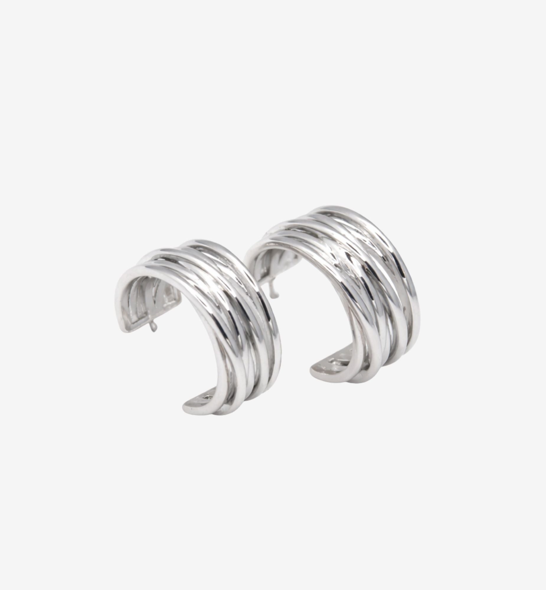 Nami Silver Twist Earrings