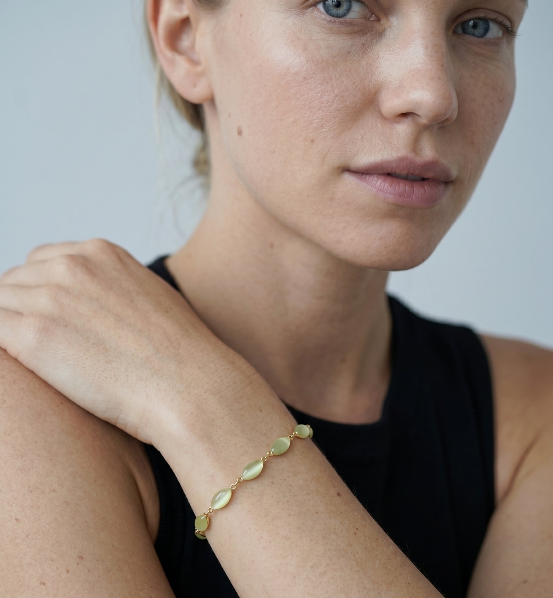 Nekomeishi Green Cats Eye Bracelet
