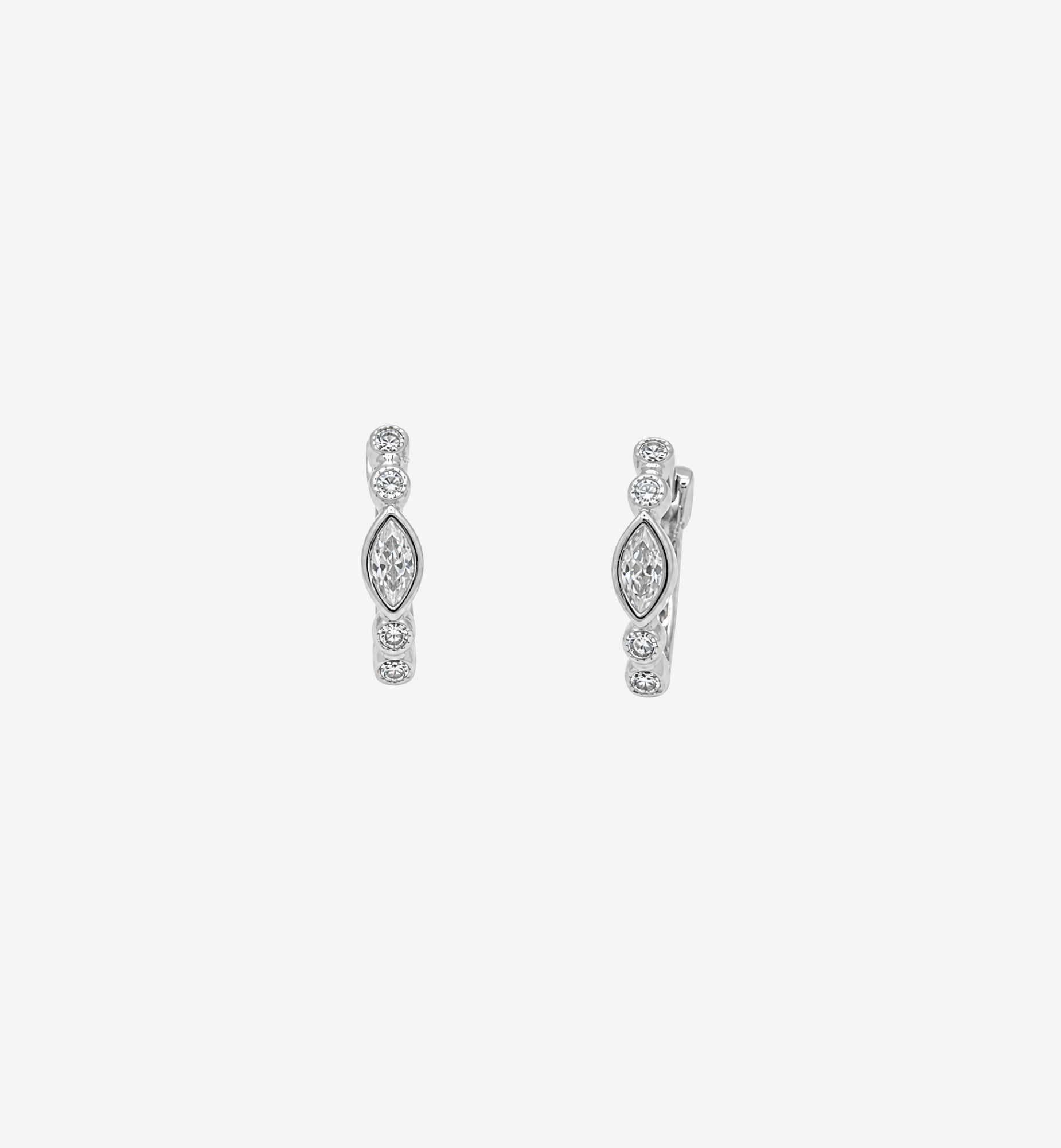 Enso Stone Huggie Hoop Earrings