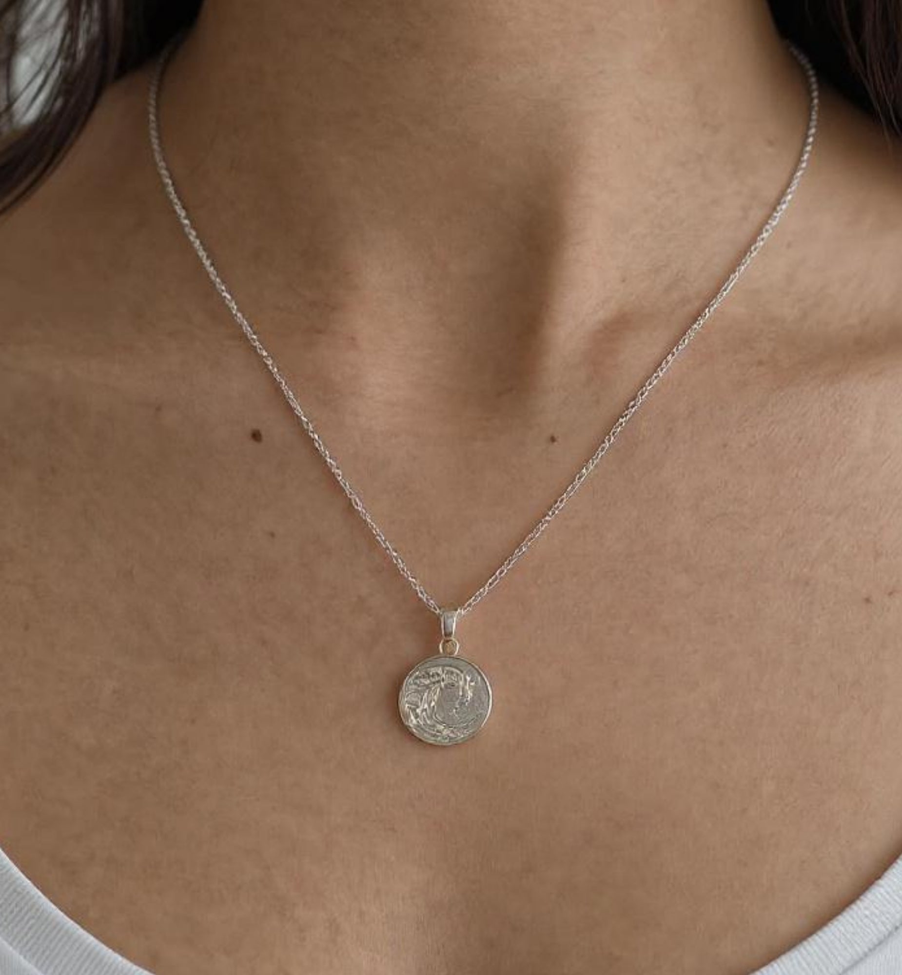 Nami Silver Wave Pendant Plated Chain | 925 Sterling Silver | Uchi &