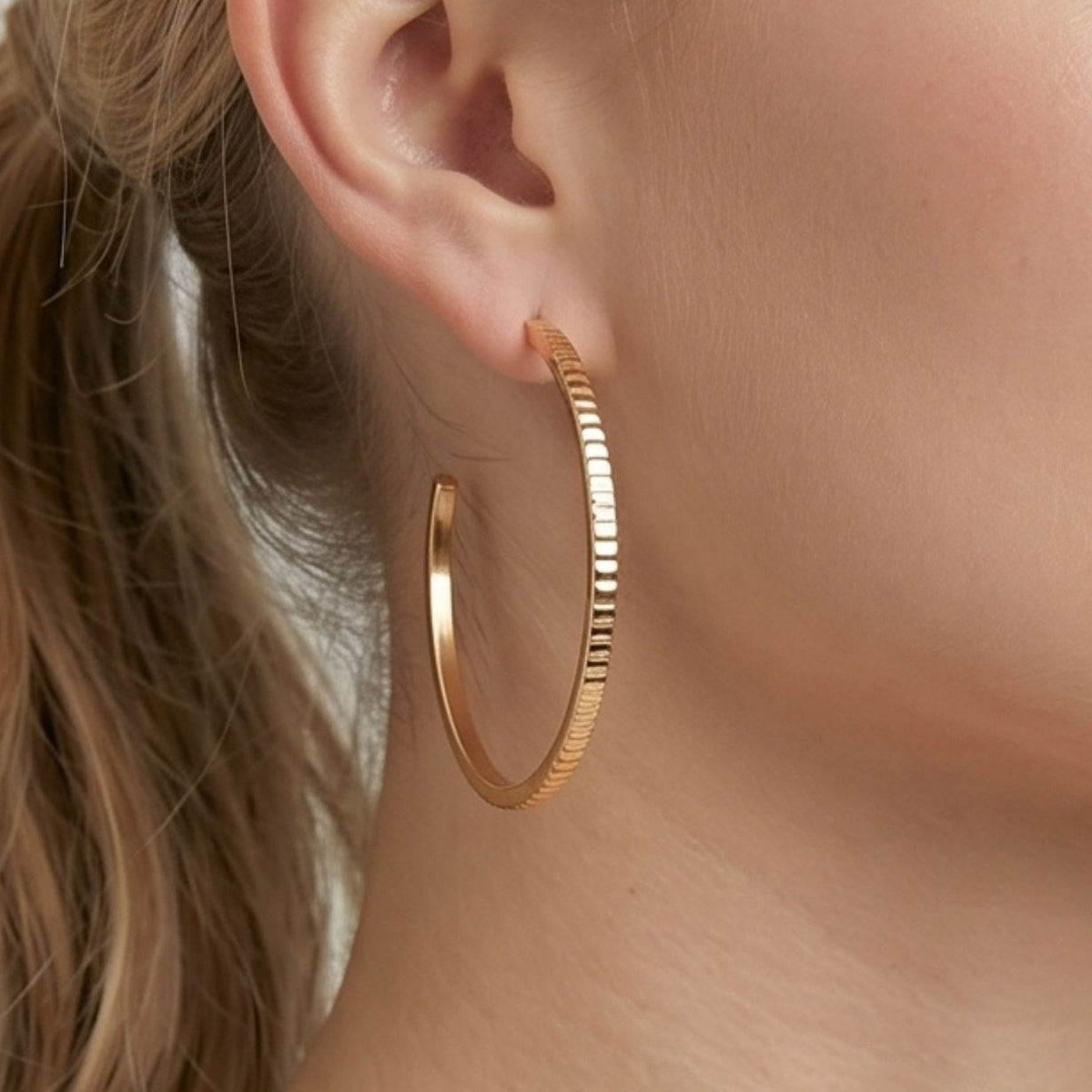 Shikaku Gold Hoop Earrings
