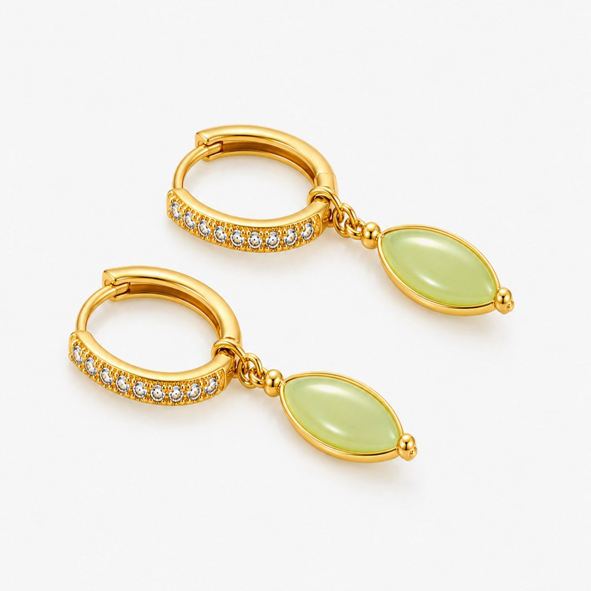 Nekomeishi Green Cats Eye Earrings