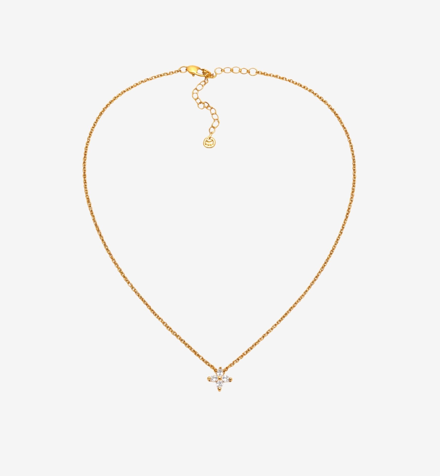 Kinmokusei Gold Floral Pendant Necklace