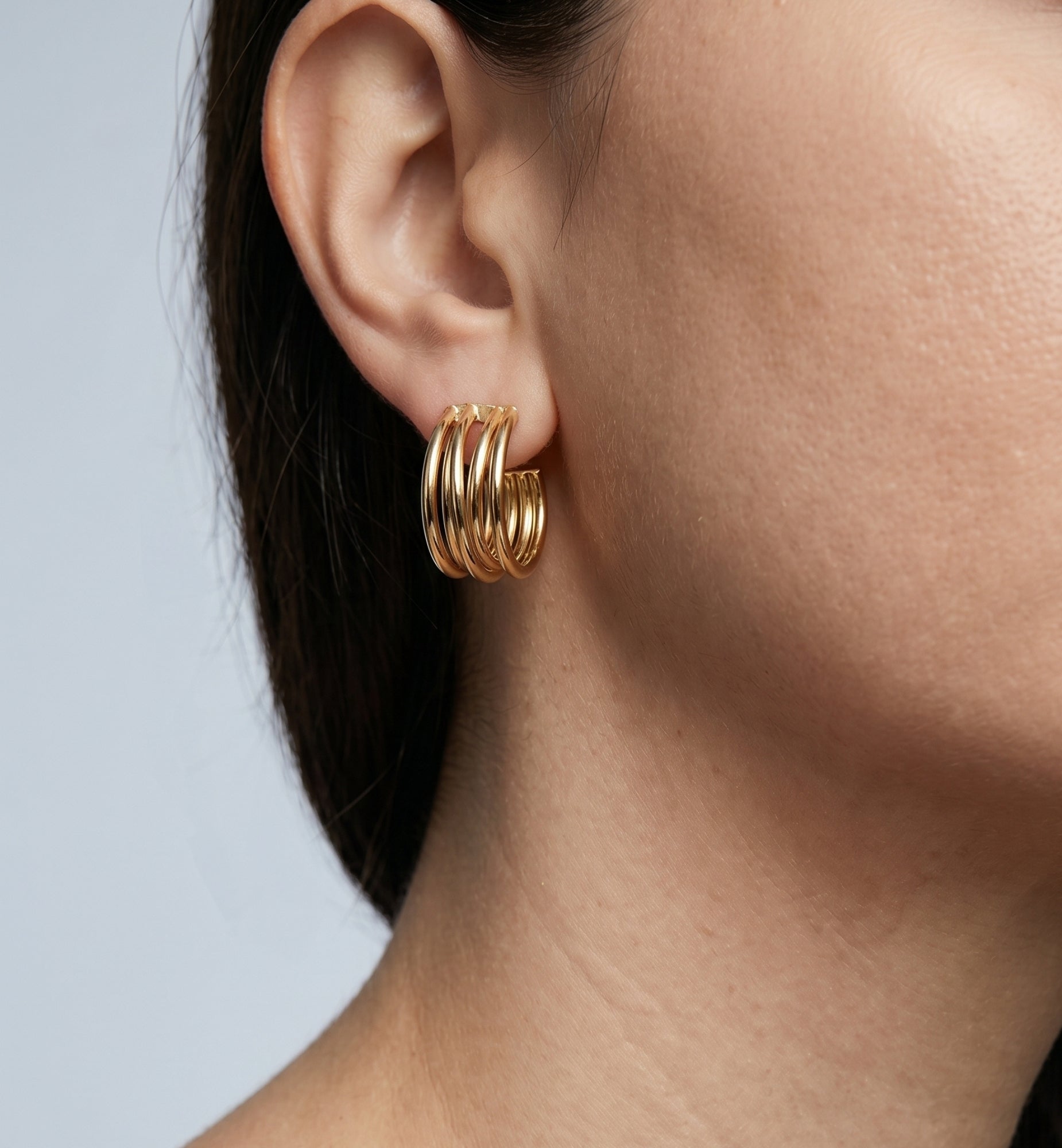 Nami Gold Twist Earrings | 18K Gold Plated | Uchi & Soto