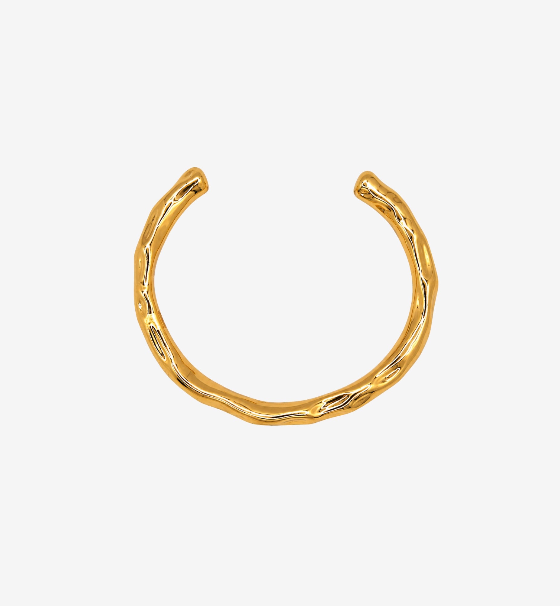 Kin Molten Gold Structured Bangle
