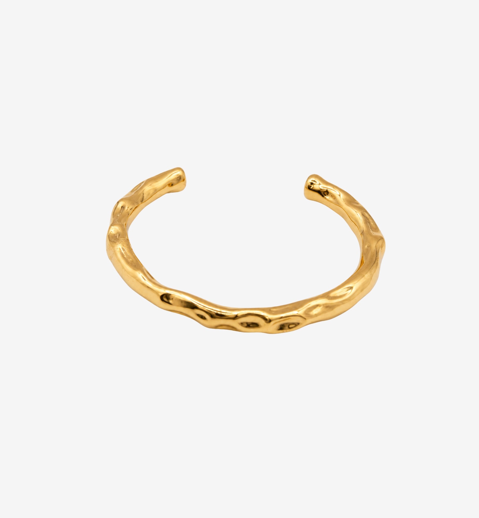 Kin Molten Gold Structured Bangle