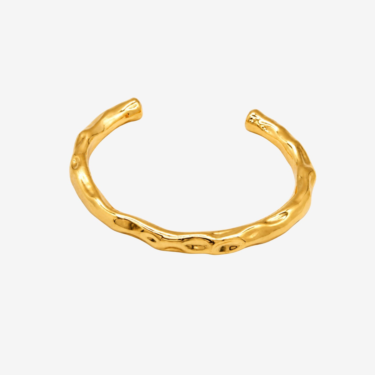 Kin Molten Gold Structured Bangle