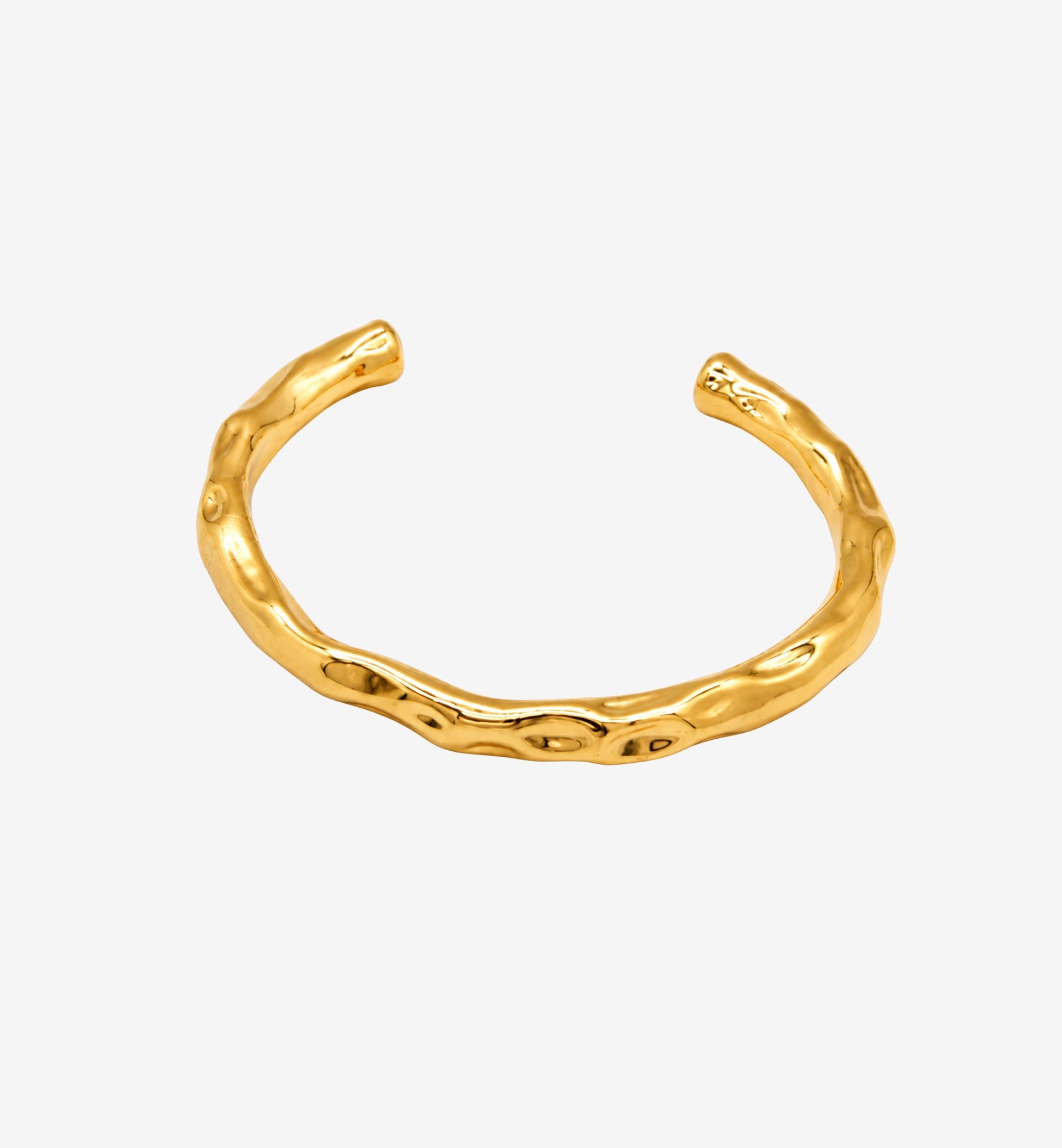Kin Molten Gold Structured Bangle