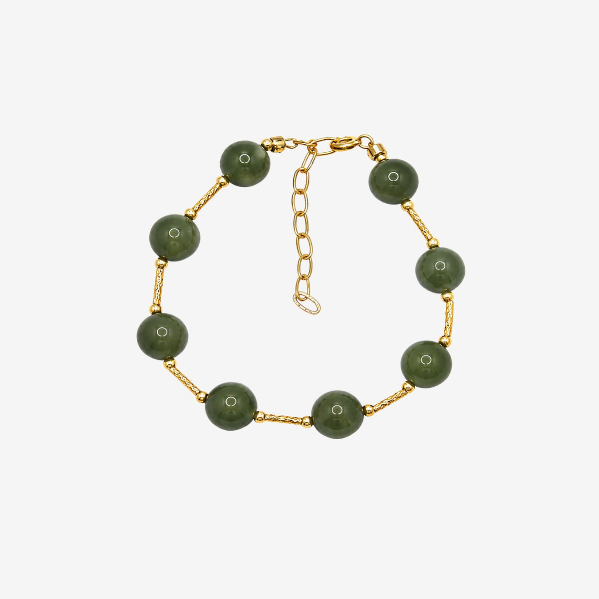 Enso Round Jade Bead Bracelet