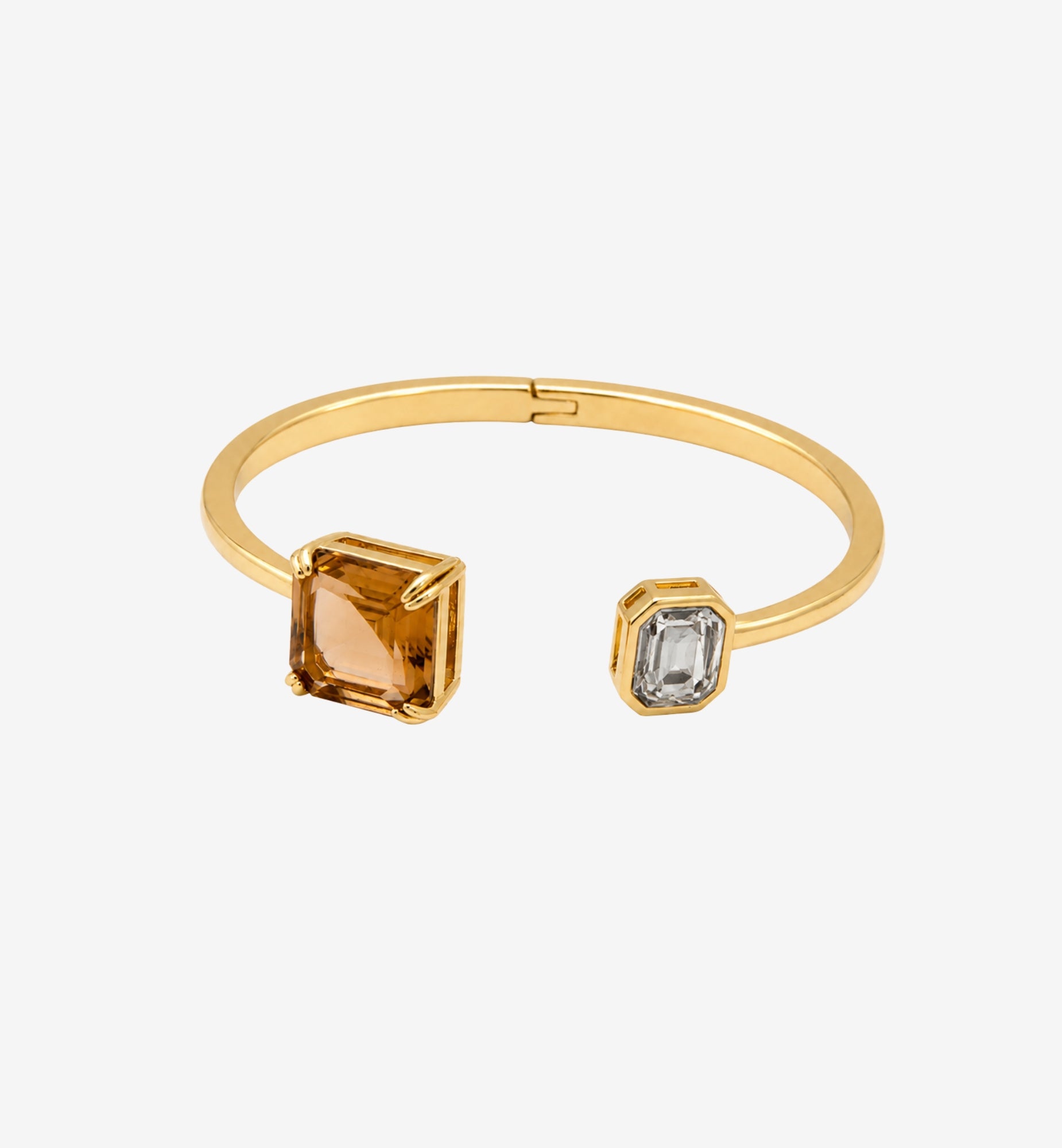 Shikaku Square Stones Open Bangle