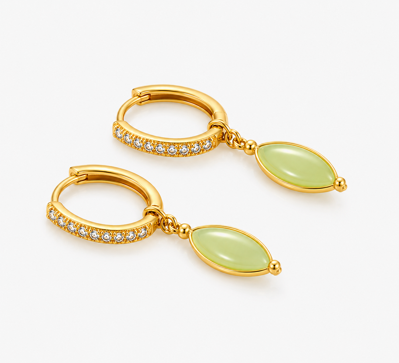 Nekomeishi Green Cats Eye Earrings