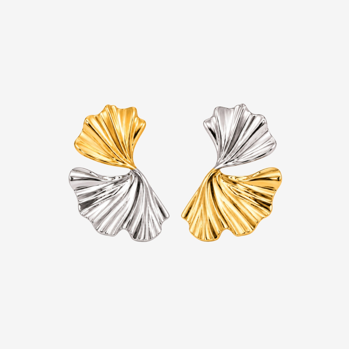 Kin Mixed Metals Sculptural Statement Earrings