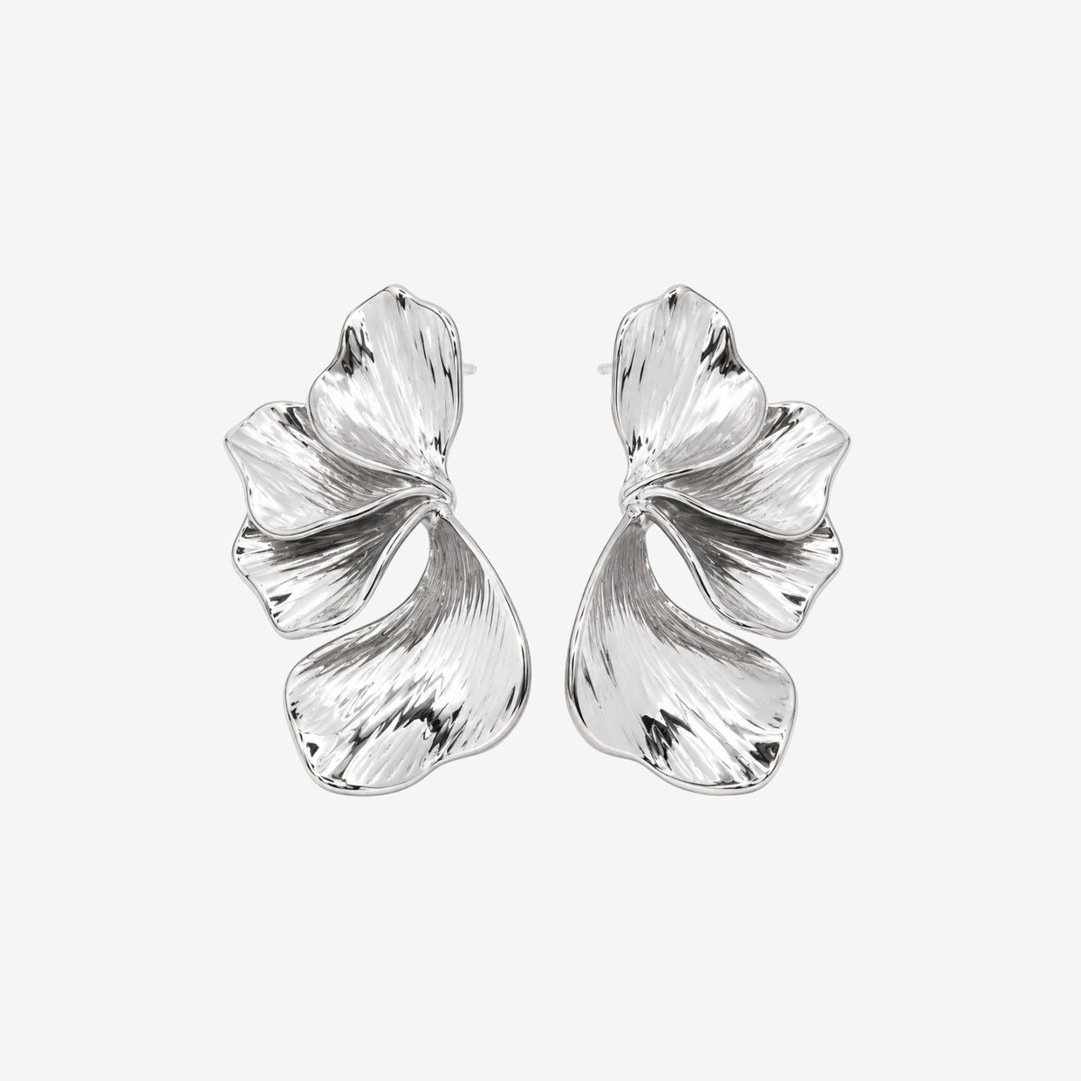 Kin Silver Sculptural Statement Earrings