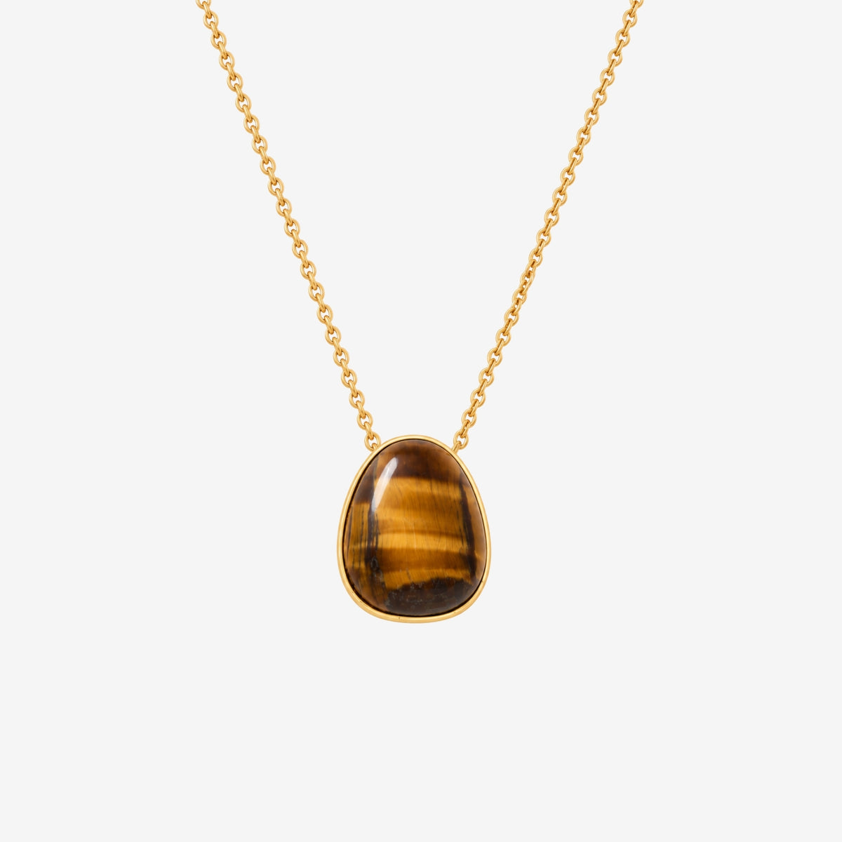 Nekomeishi Tigers Eye Pendant Necklace
