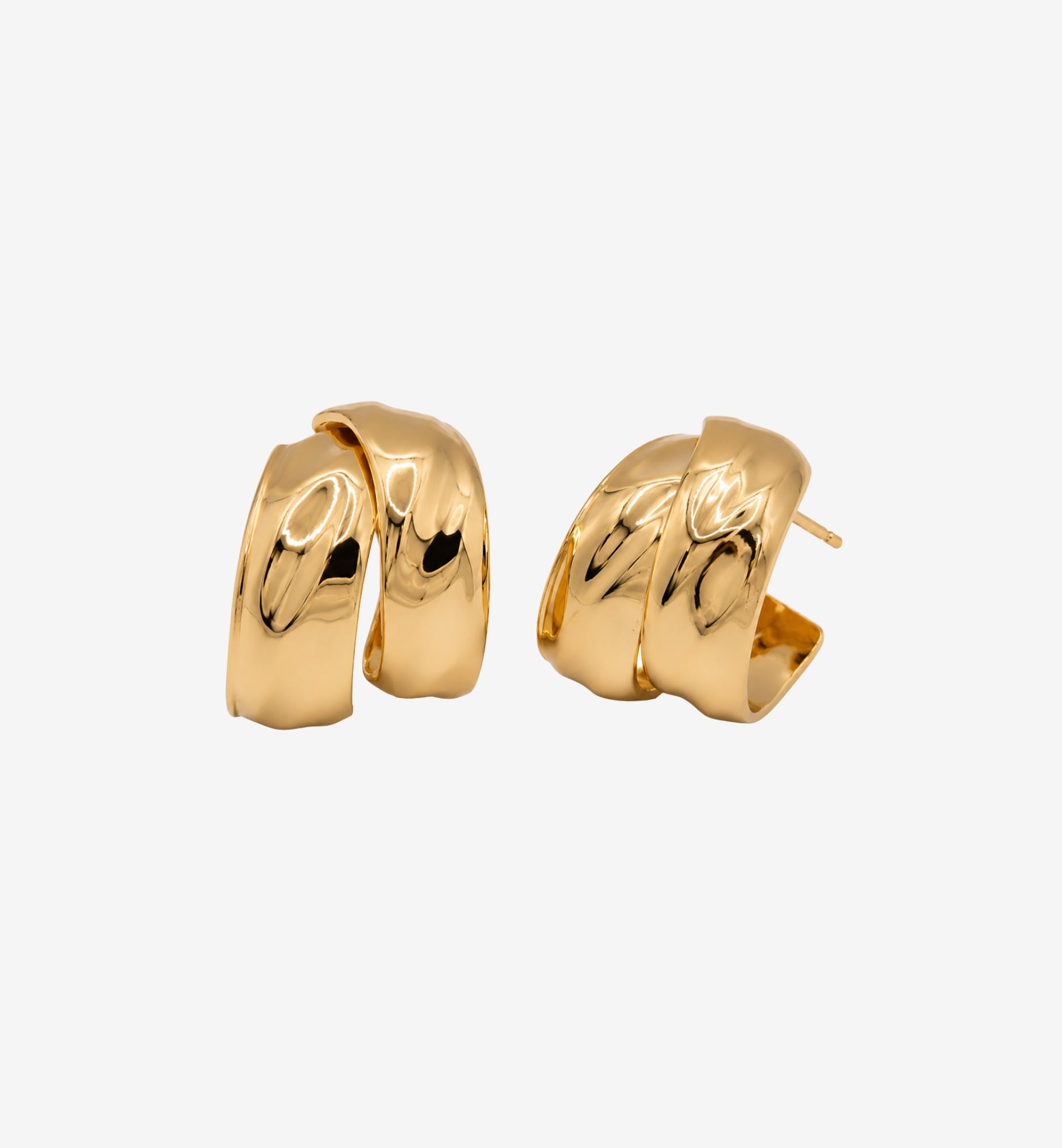 Kin Molten Hoop Earrings