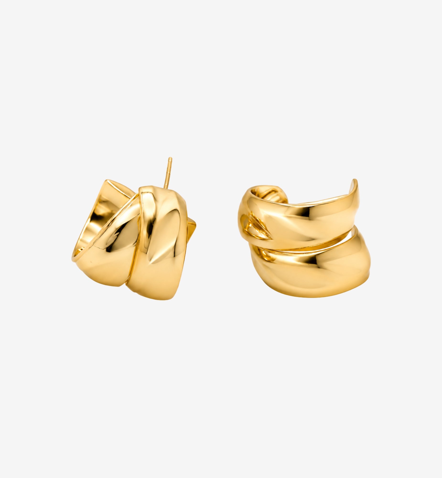 Kin Molten Hoop Earrings