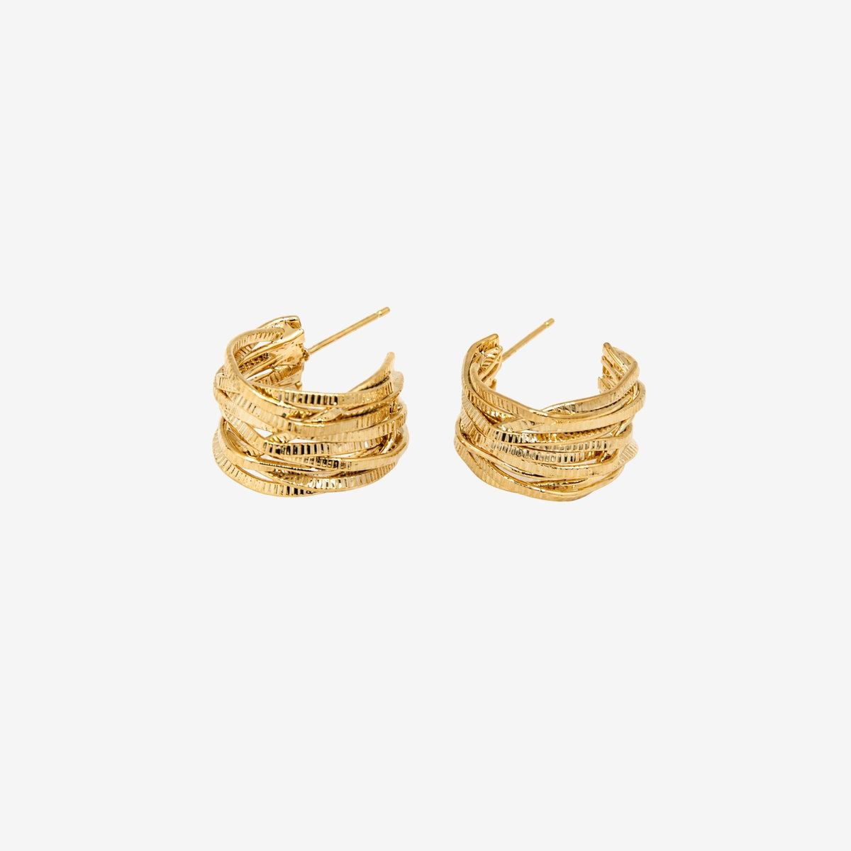 Kin Twisted Gold Hoops