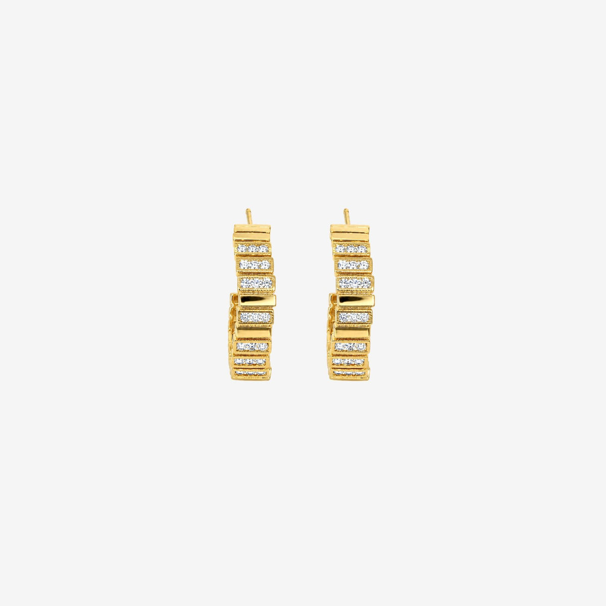 Kin Stacked Gold Hoops