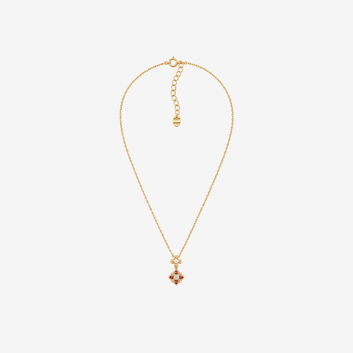 Kinmokusei Solid 925 Silver with 18K Gold Vermeil and Pearl Necklace