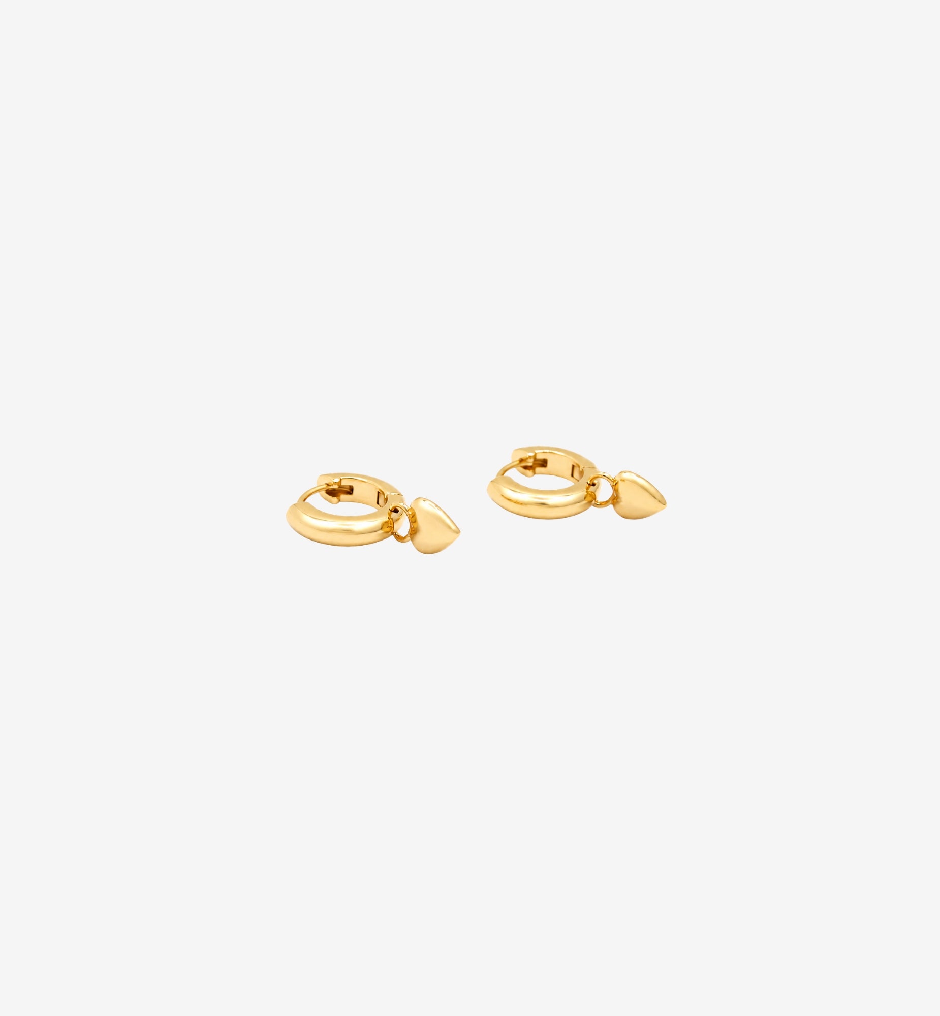 Kokoro Heart Drop Huggies Earrings