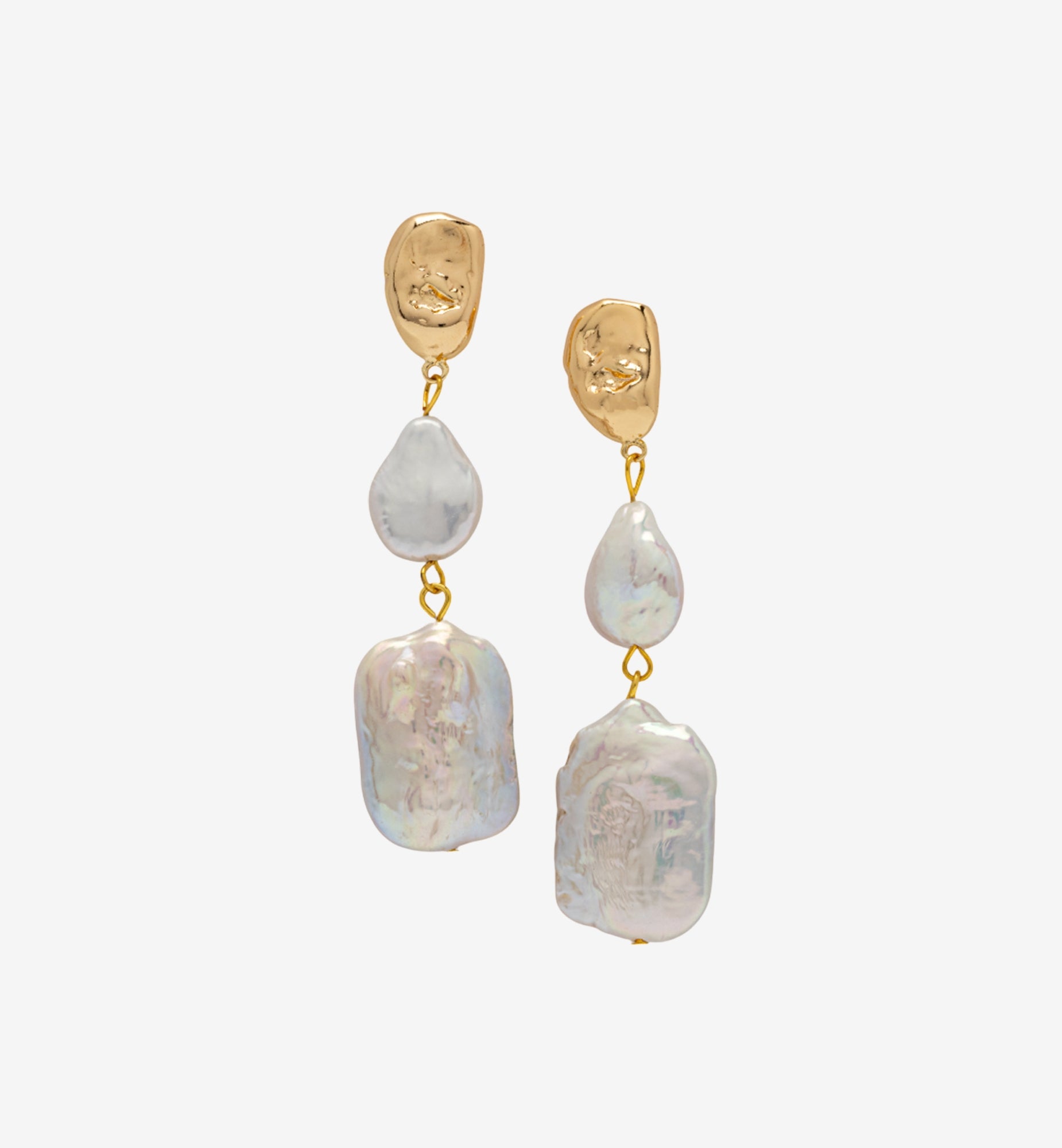 Shinju Square Pearl Earrings