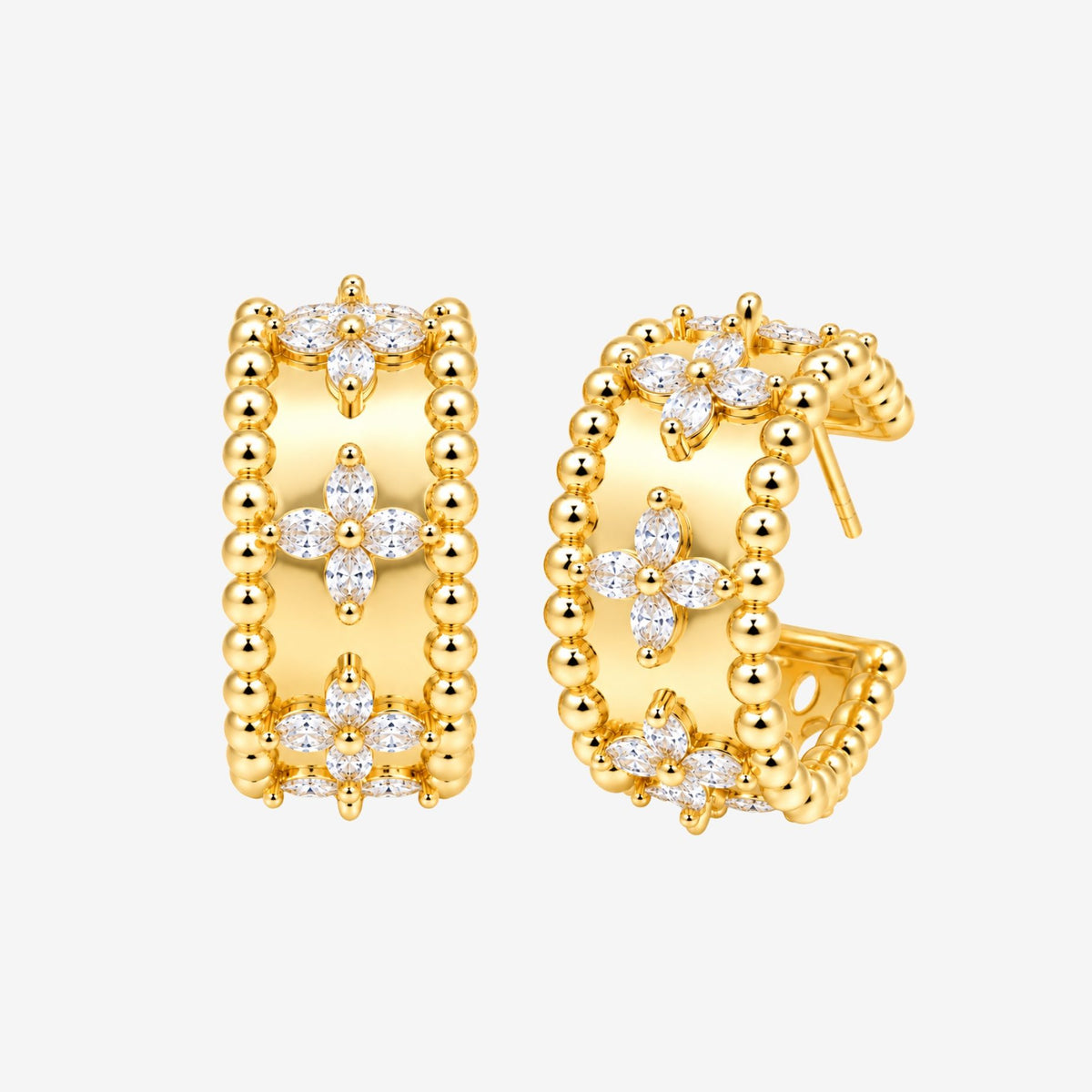 Kinmokusei Bead Floral Earrings