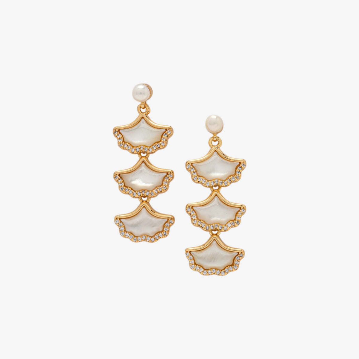 Gingko Shell Earrings