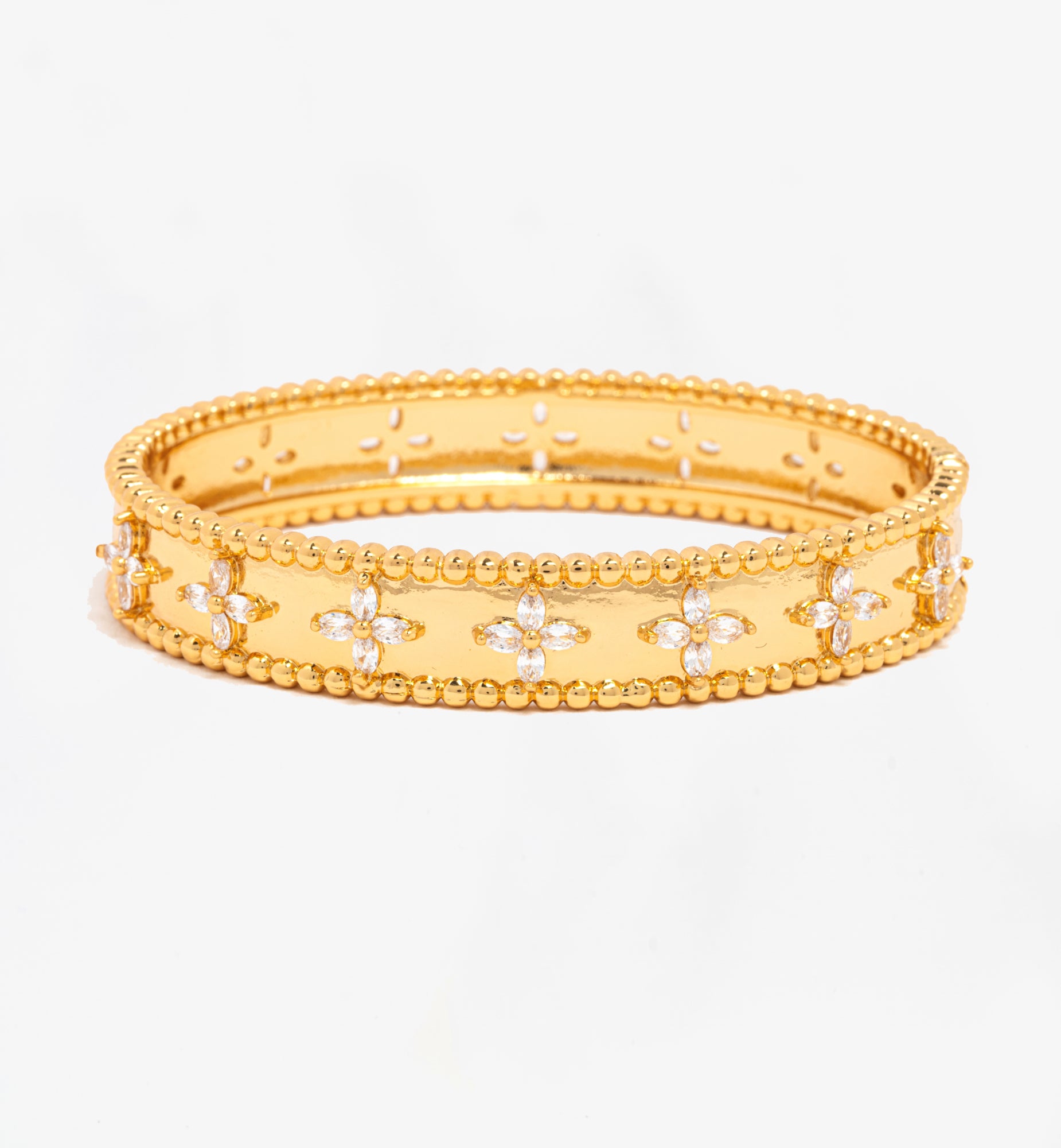 Kinmokusei Flower Beaded Bangle
