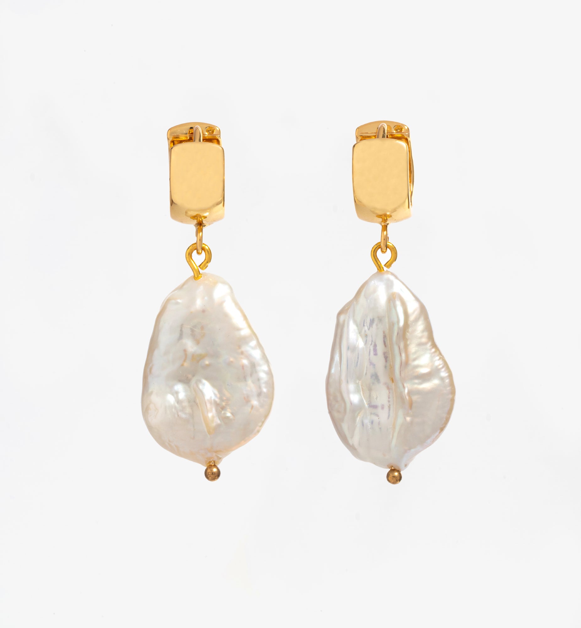 Shinju Gold Baroque Pearl Earrings 18K Gold Plated  18K Gold Plated by Uchi & Soto Jewellery