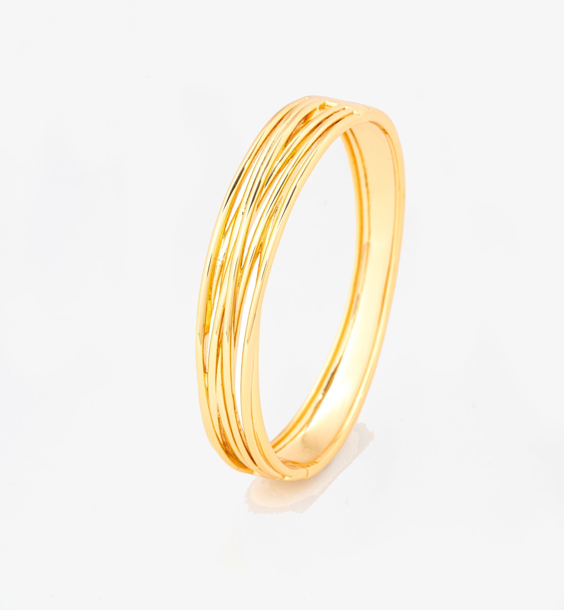 Nami Gold Twist Bangle 18K Gold Plated  18K Gold Plated by Uchi & Soto Jewellery