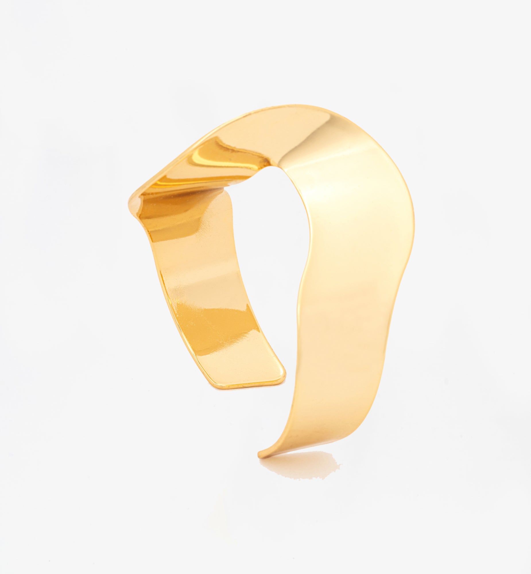 Nami Gold Wave Bangle 18K Gold Plated  18K Gold Plated by Uchi & Soto Jewellery