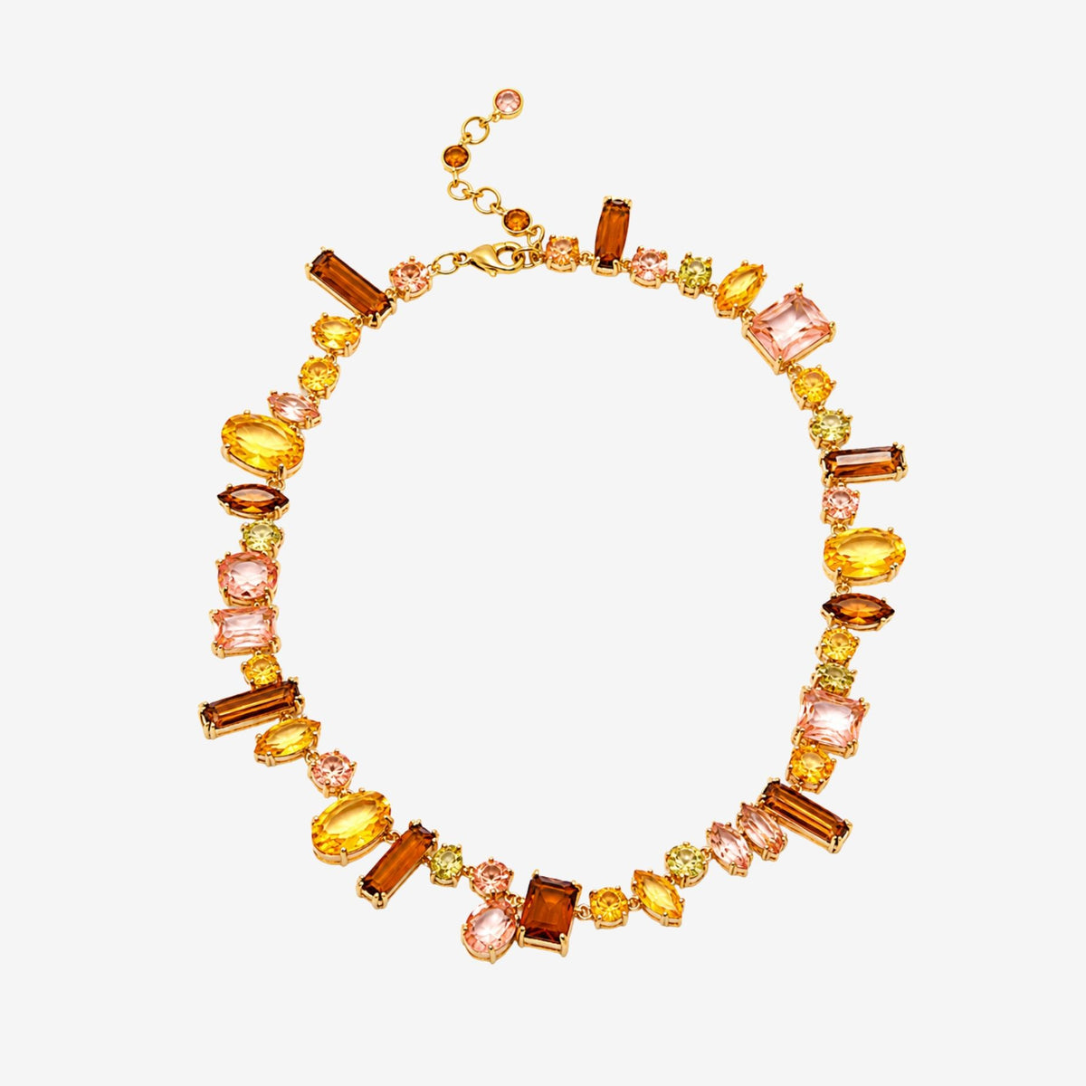 Hanabi Mixed Gold Stone Necklace