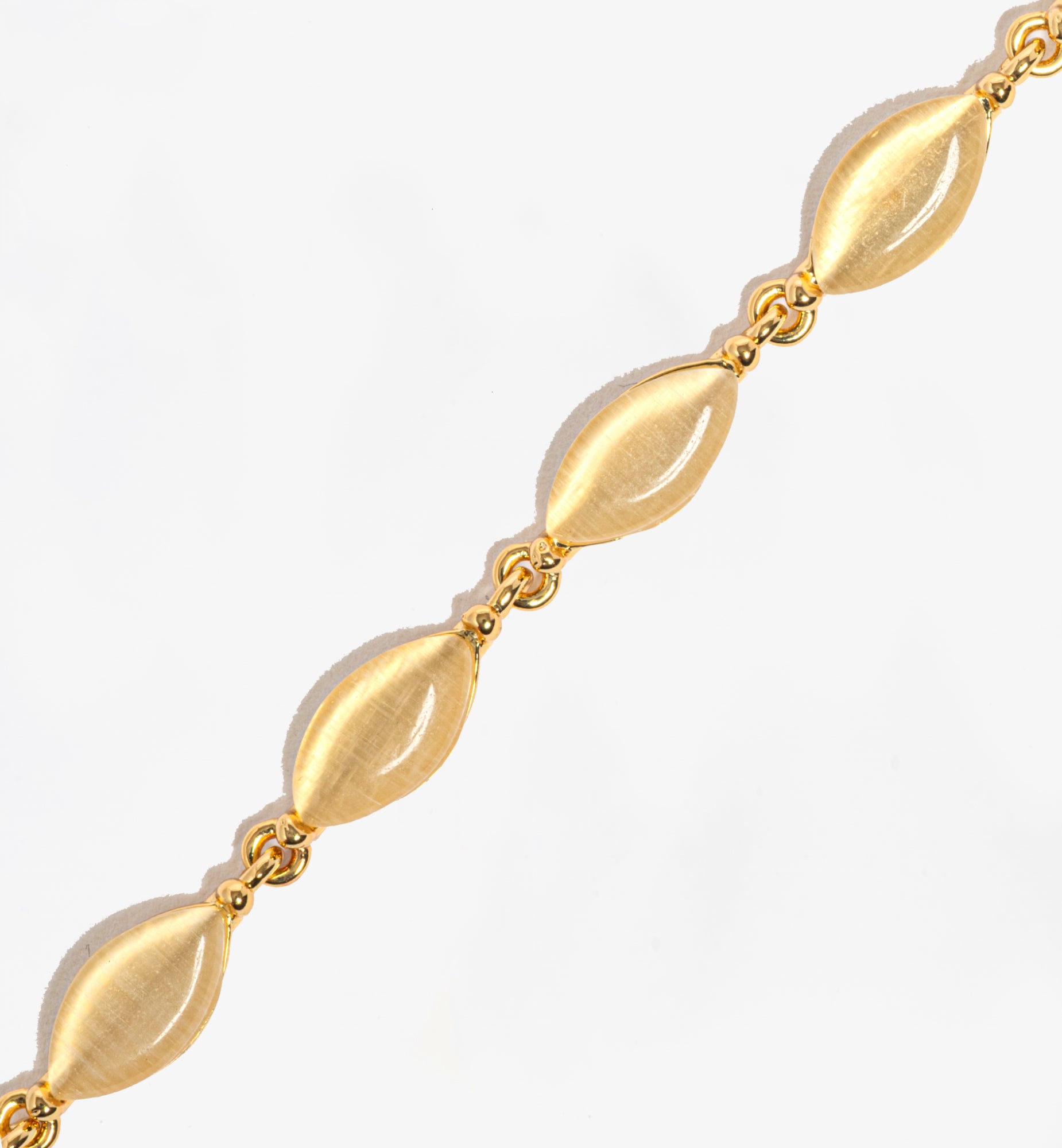 Nekomeishi Cream Cats Eye Necklace 18K Gold Plated Semi Precious Stone  18K Gold Plated by Uchi & Soto Jewellery