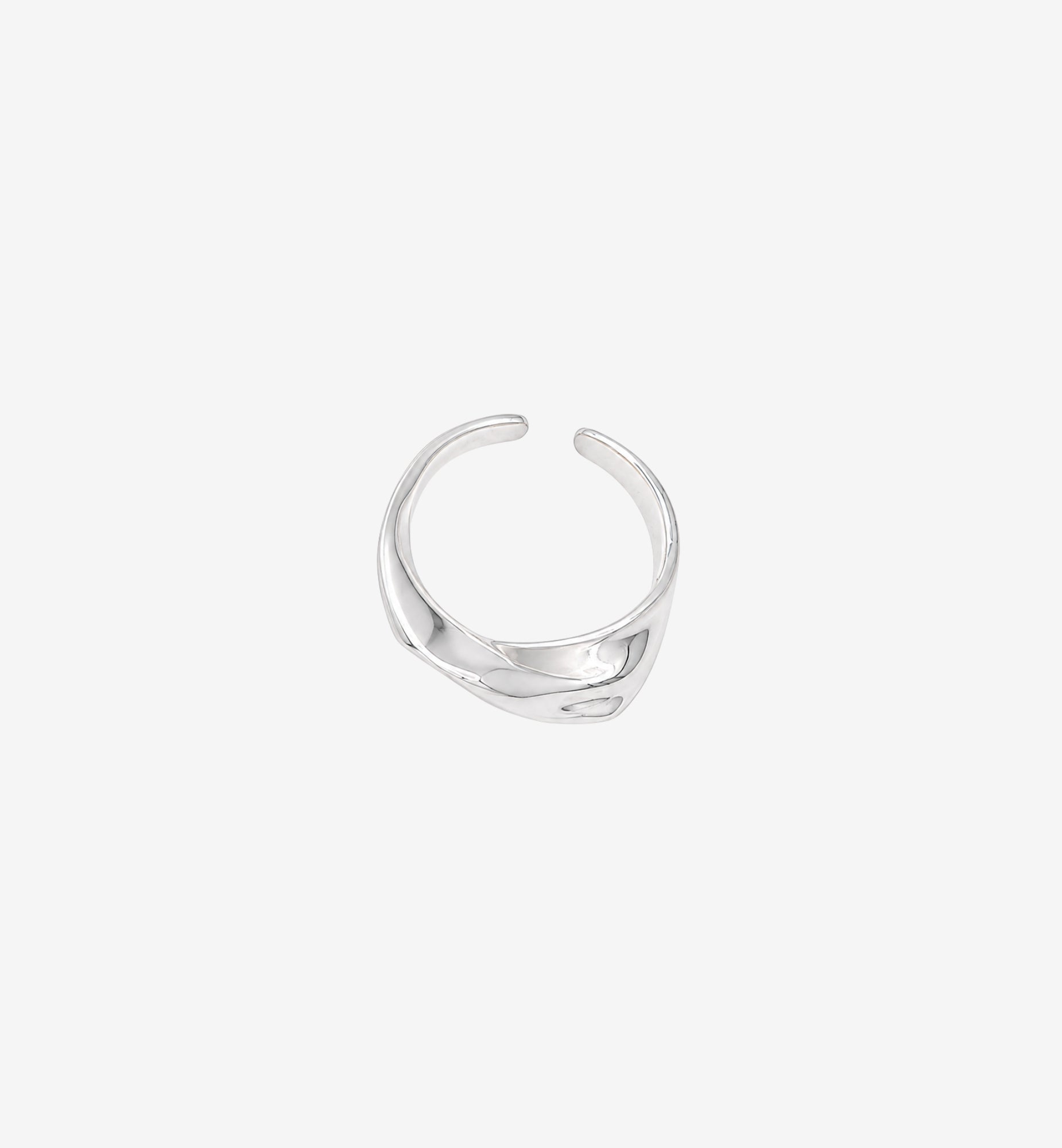 Nami Silver Molten Ring