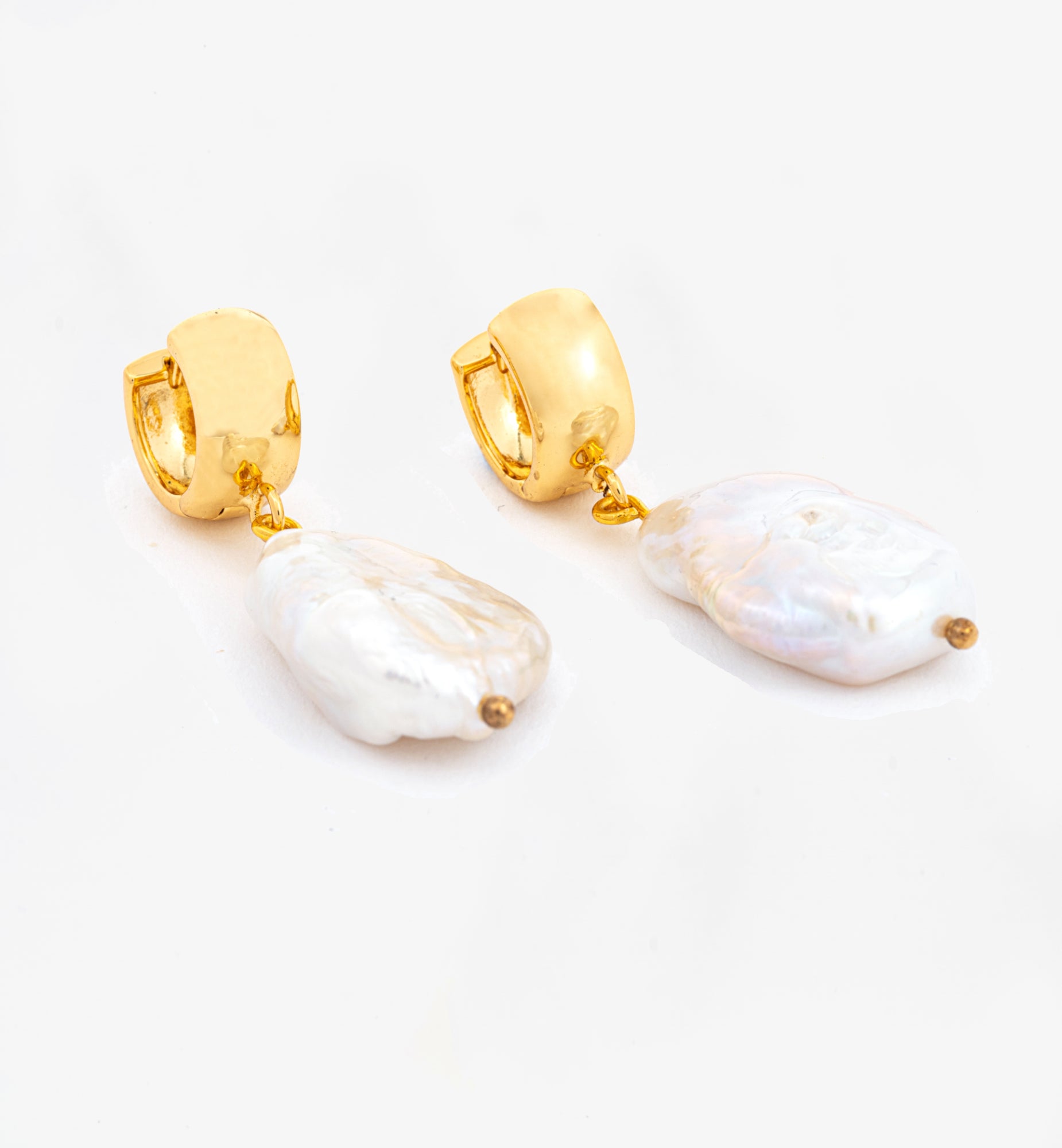 Shinju Gold Baroque Pearl Earrings 18K Gold Plated  18K Gold Plated by Uchi & Soto Jewellery