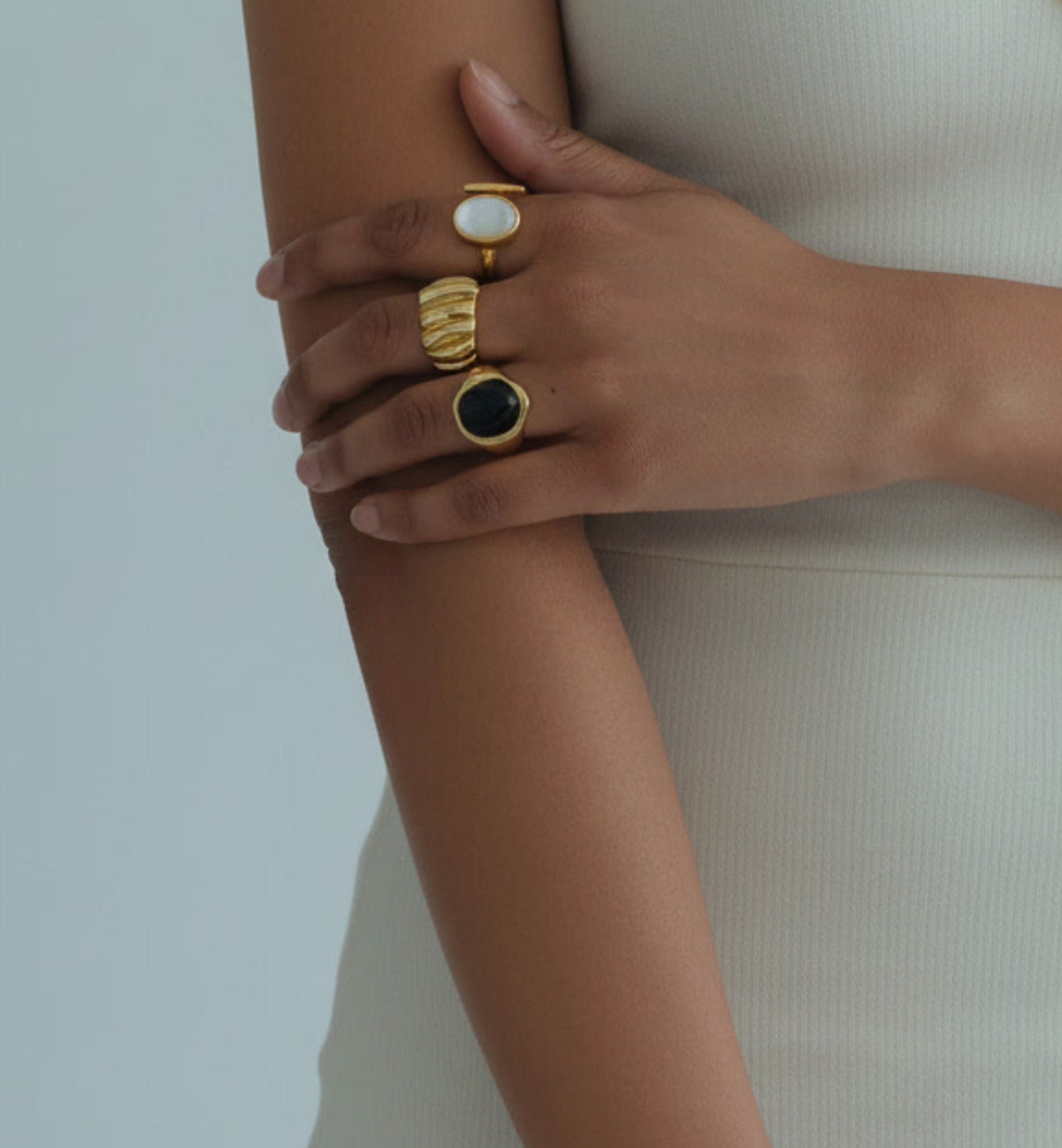 Enso Moonstone Wraparound Ring