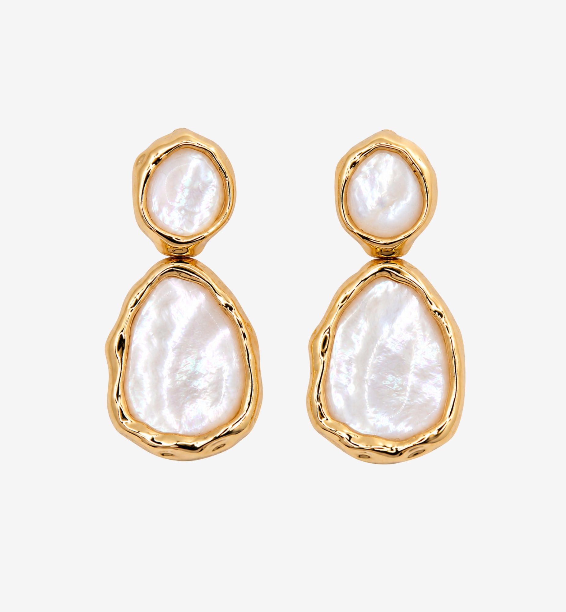 Shinju Mother of Pearl Oversized Drop Earrings