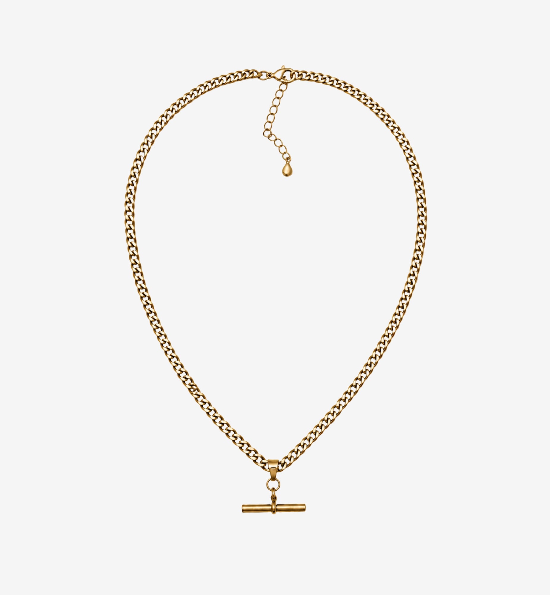 Kin Gold T-Bar Necklace