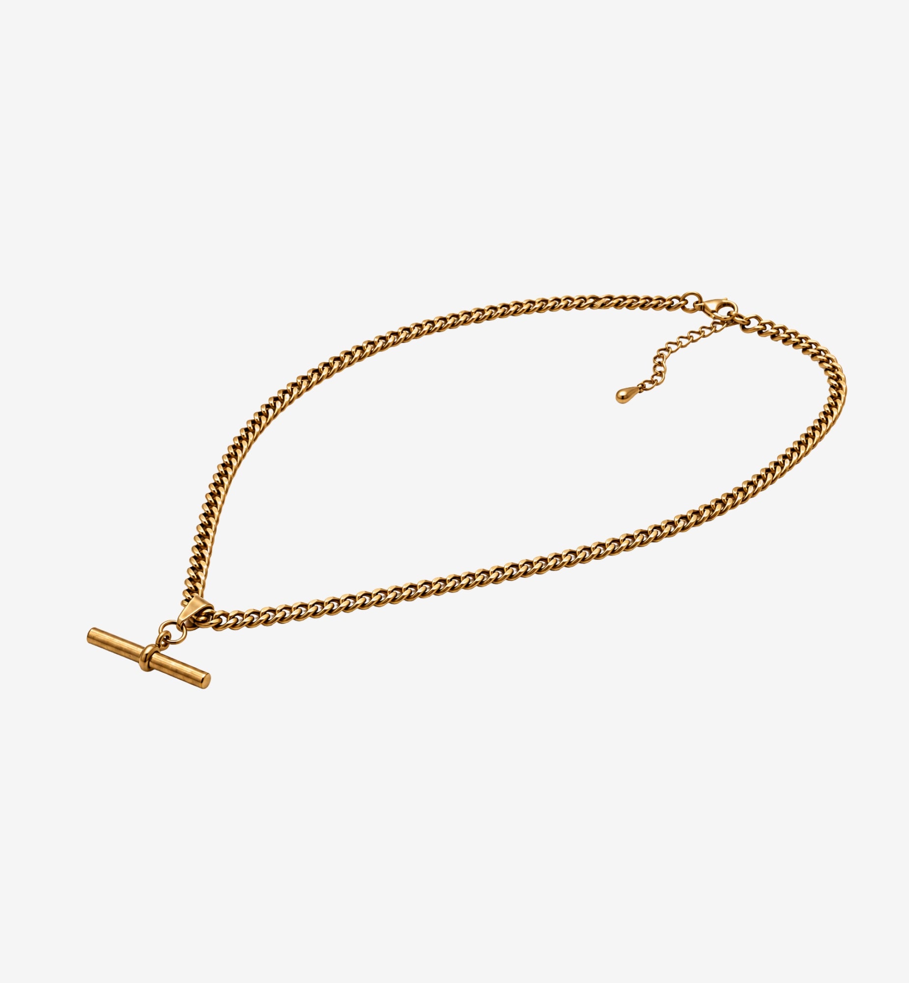 Kin Gold T-Bar Necklace