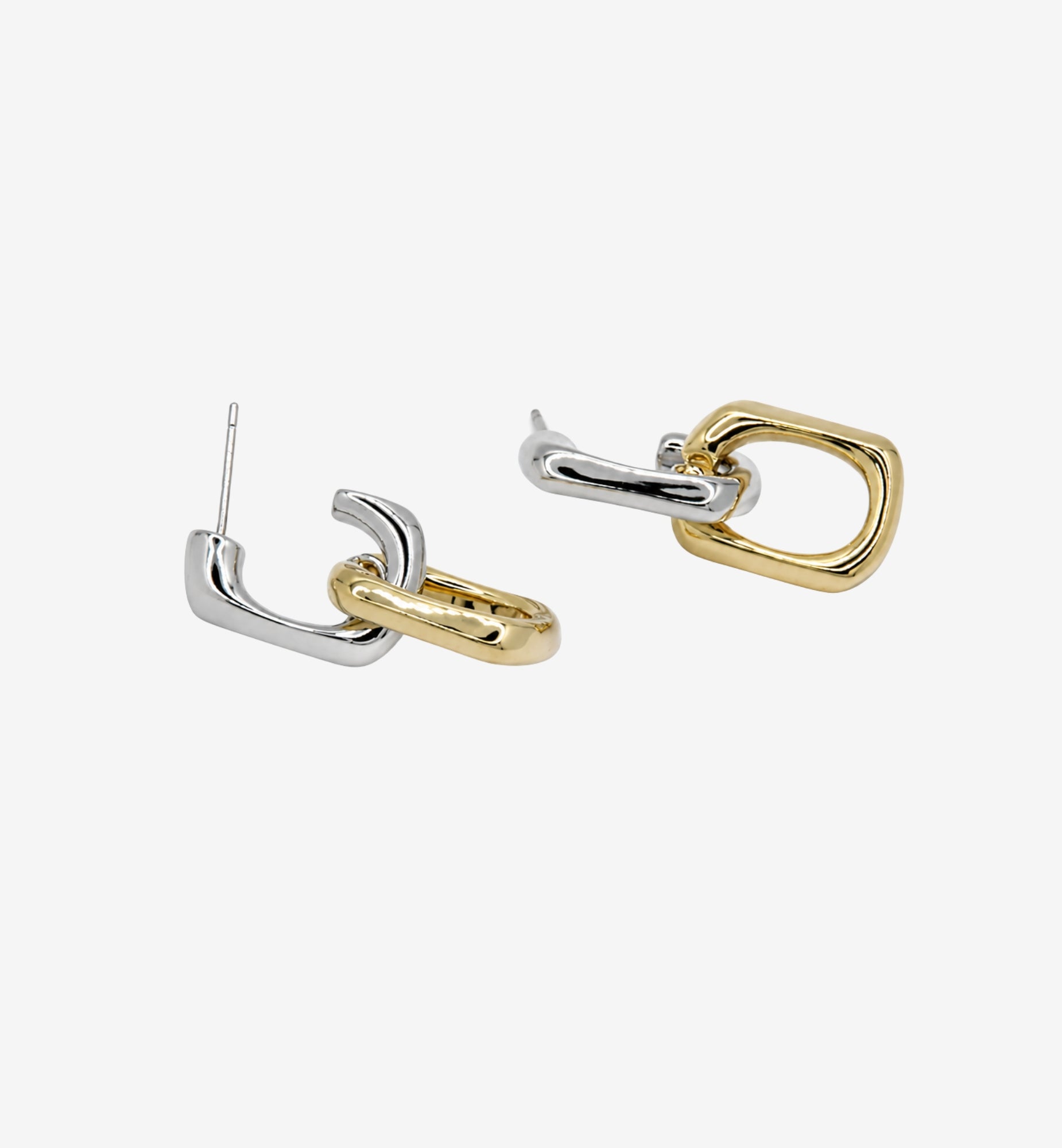 Shikaku Mixed Metals Chain Link Drop Earrings