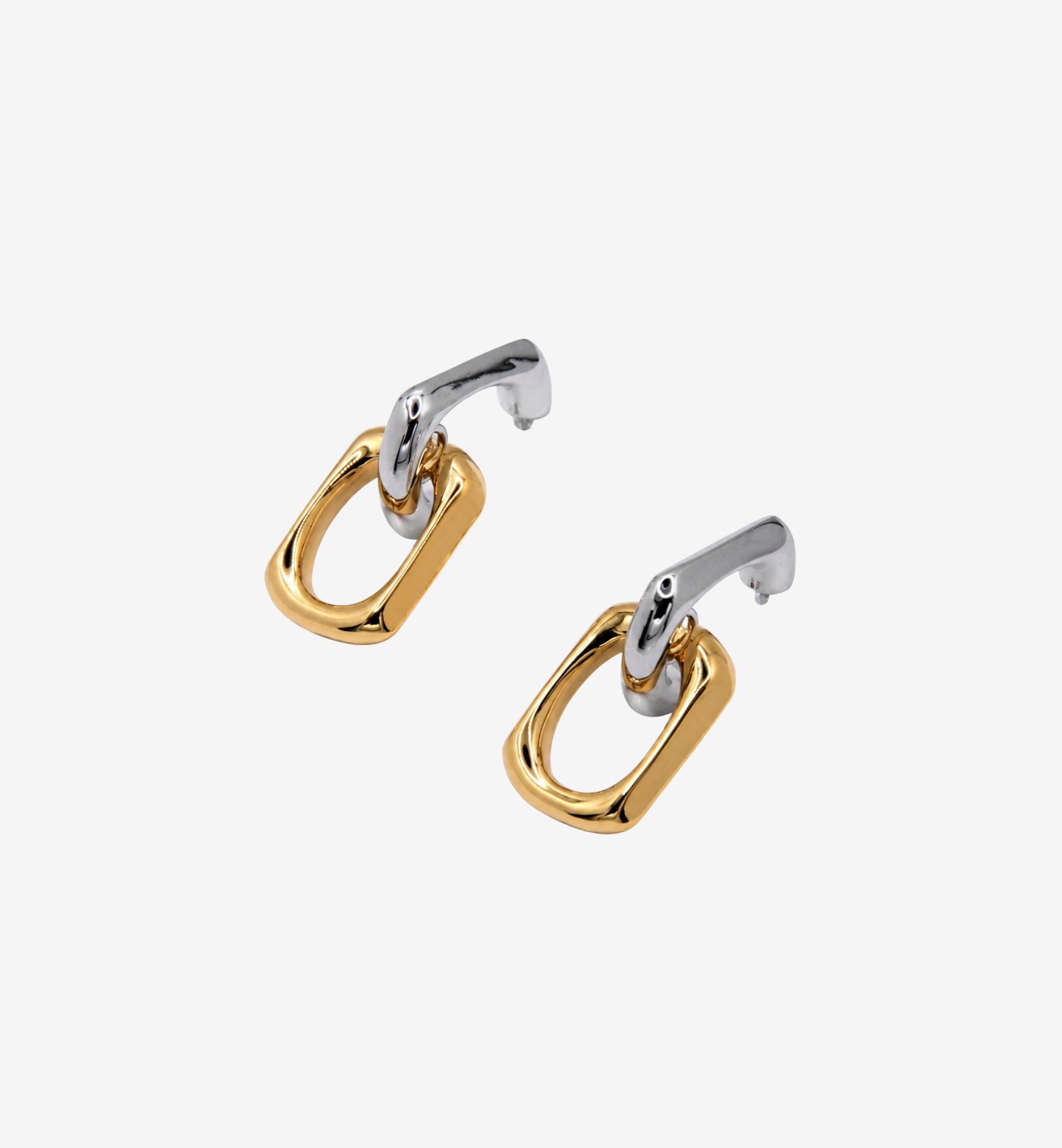 Shikaku Mixed Metals Chain Link Drop Earrings
