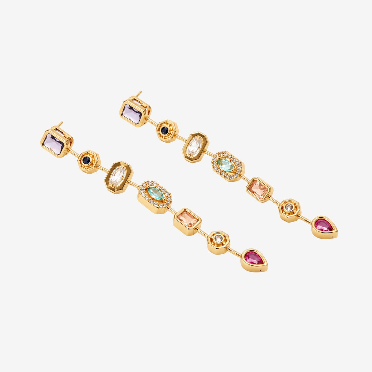 Hanabi Multi Stone Drop Earrings