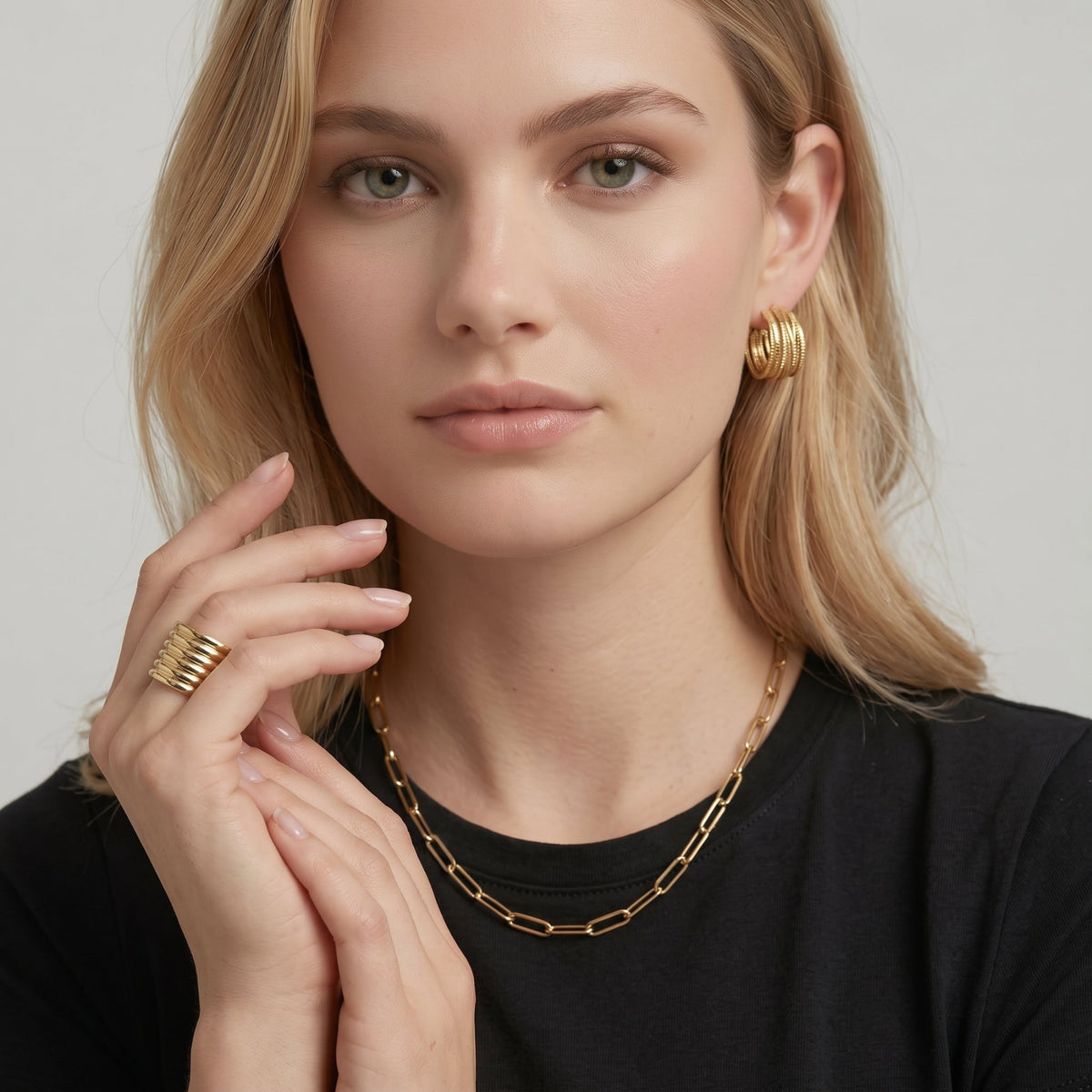 Kin Twisted Gold Hoops