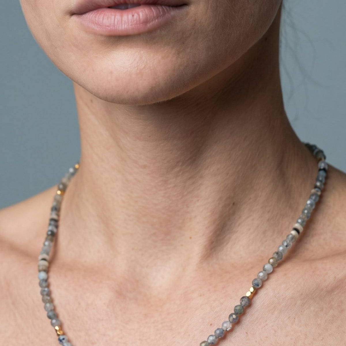 Enso Moonstone Beaded Necklace