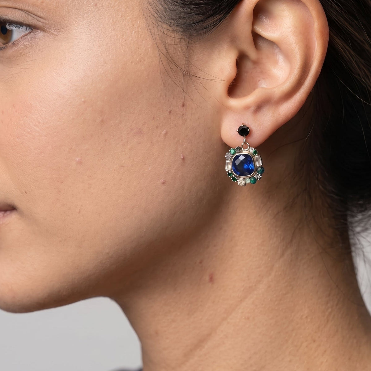 Shikaku Blue Stone Earrings