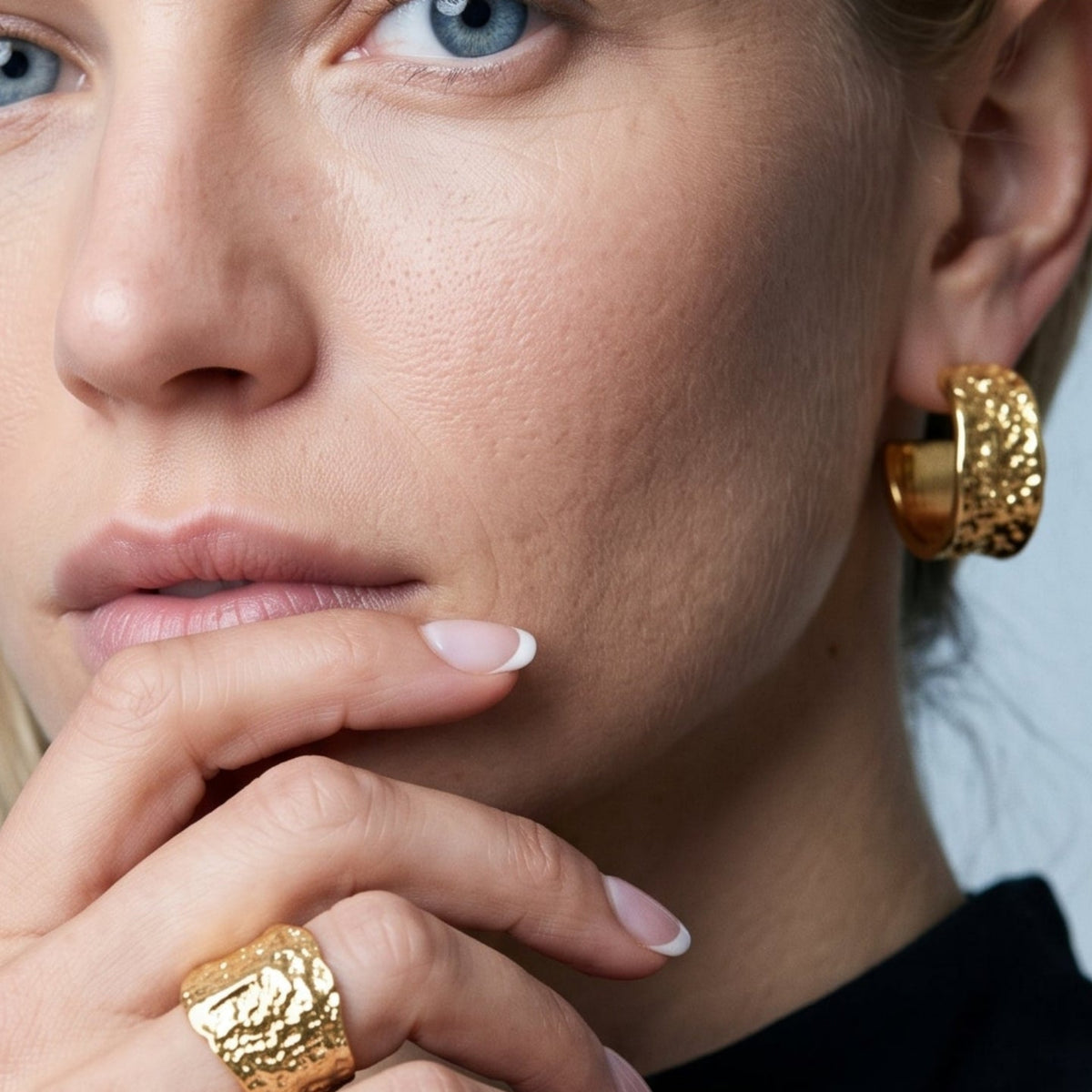 Kin Molten Gold Hoop Earrings